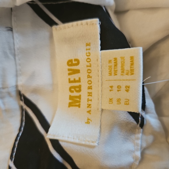 NWT! Anthropologie Maeve Pleated Skirt Size 10 Blue Motif - Picture 6 of 7